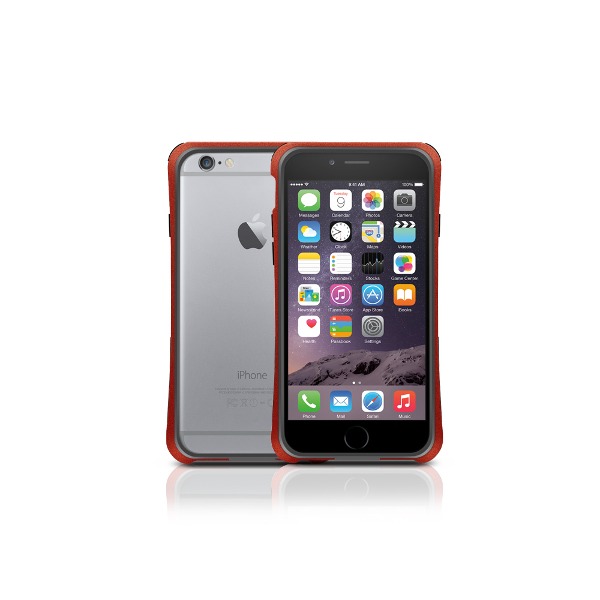 [iPhone6/6S] 아이폰6,6s TPU &amp; PC 메탈릭 듀얼톤 범퍼케이스 레드 IRONP6MR